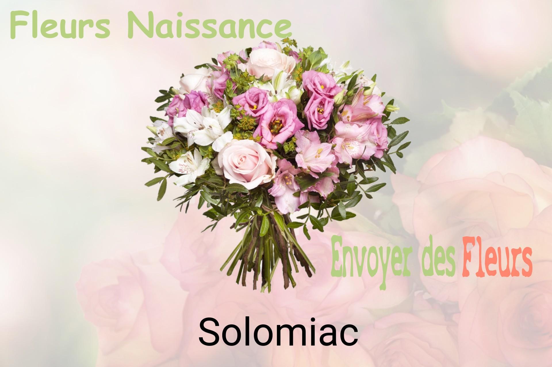 Bouquet de fleurs de naissance livré à Solomiac