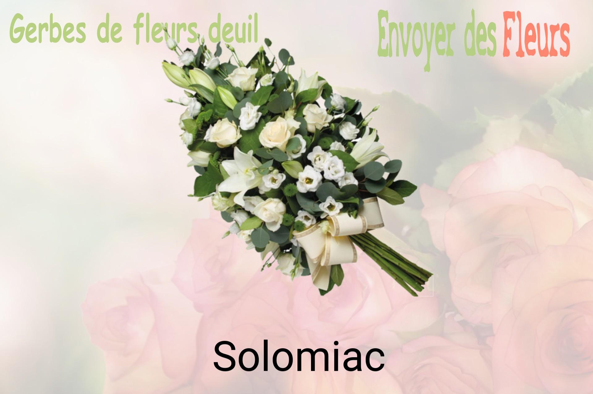 Gerbe de fleurs de deuil livrée à Solomiac
